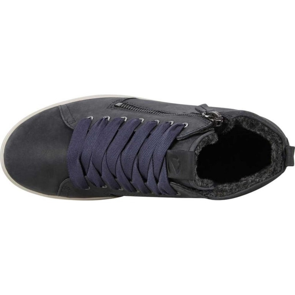 ECCO Soft 7 Tred GORE-TEX High Top Sneaker Marine Cow Oil Nubuck 7.5W Blue - Picture 4 of 13